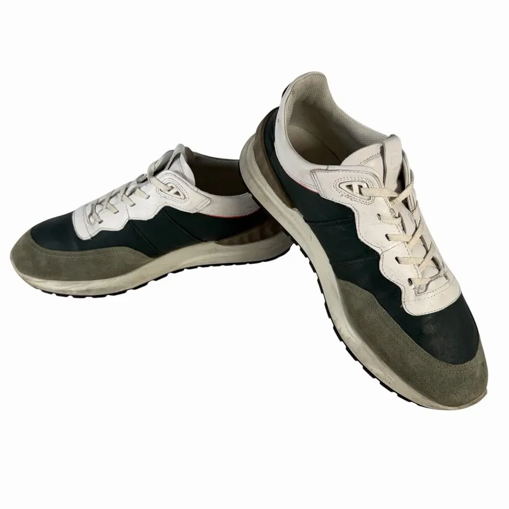 ECCO Men's ASTIR Retro Sneaker EU 46 US 12-12.5 Leather Green White